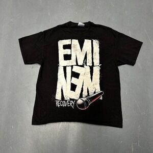 Vintage 2000's Eminem Recovery album promo big print graphic rap tee Tshirt